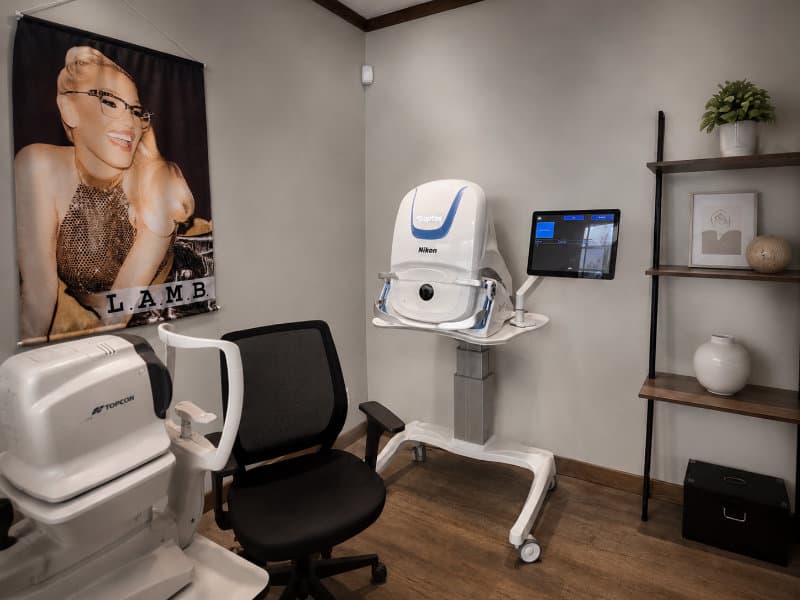 Pretest area at Senoia Eyecare